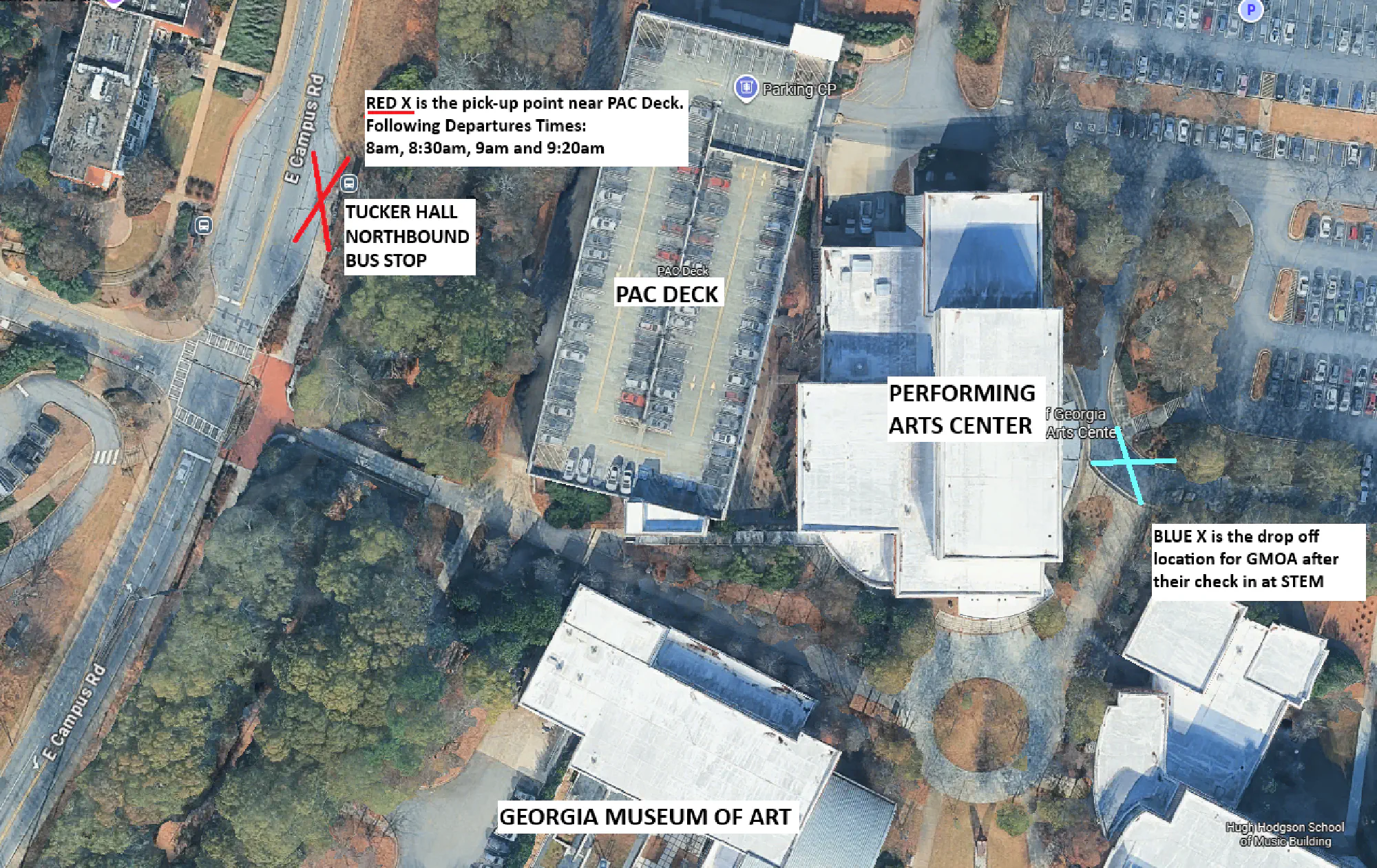 A bird's eye view of a map